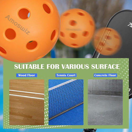 (x6) Orange Pickleball set balls